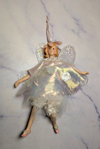 Fairy christmas ornament - fairy, white