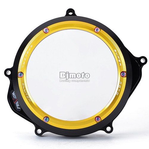 Gold cnc clear clutch cover - gold,