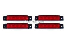 4 x RED 6 LED 24v Side rear