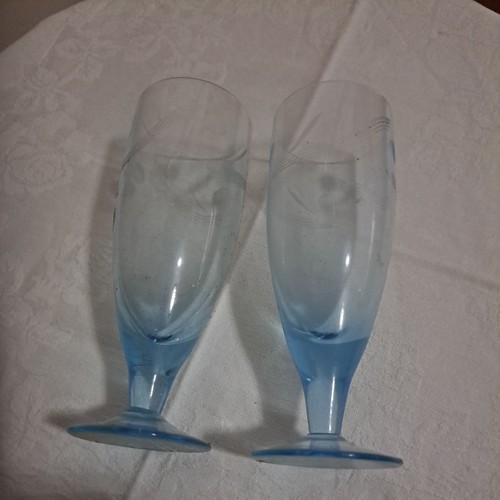 Vintage glass goblets - glass,