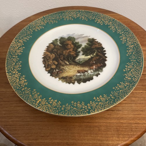 Vintage china plate pastoral - china,