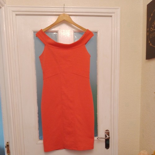 Amy childs scuba dress coral - scuba, dress,coral
