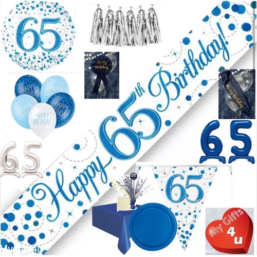 Blue 65th happy birthday - blue,