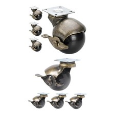 4Pcs Ball Caster Wheels Plate