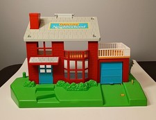 Vintage Fisher-Price Neighborhood Playset House Working Door Little People House