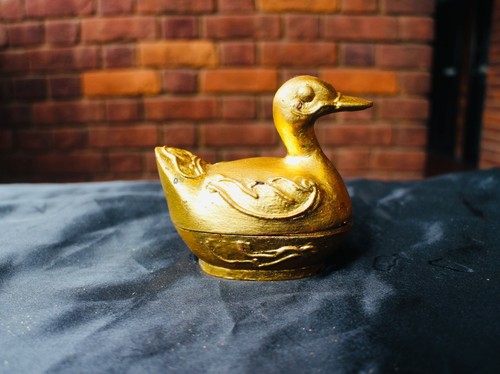 Large antique bronze duck - antique,
