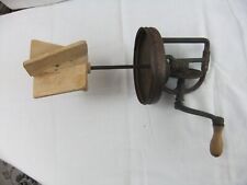 ORIGINAL ANTIQUE DAZEY WOOD PADDLE BUTTER CHURN  (NO GLASS JAR)  Diameter 13 cm