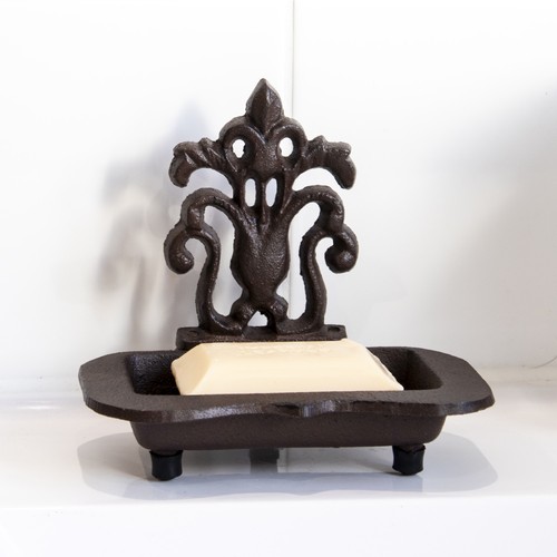 Ornate cast iron soap dish - ornate,