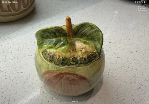 Apple sauce pot and lid - pot,