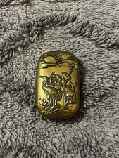 Antique Brass Vesta Case Match