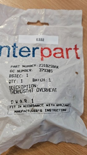 Baxi 231825bax thermostat - baxi,