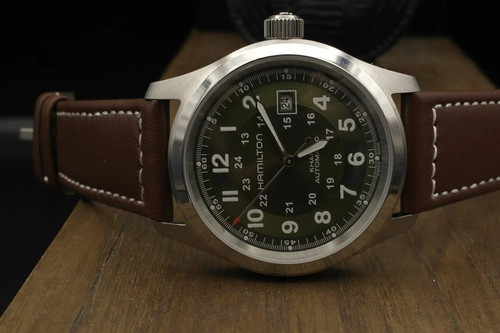 Hamilton khaki green automatic - hamilton,