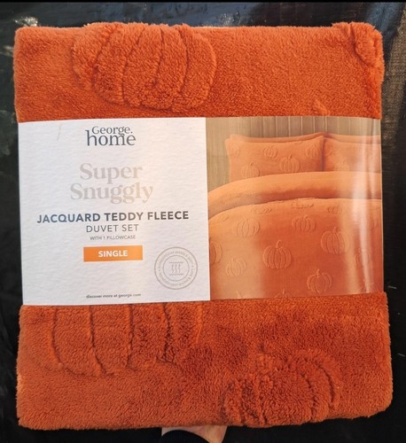 Pumpkin teddy fleece single - teddy,