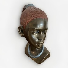 Vintage African Women’s Head Bronze Statue, Ornament, Sculpture - Limited To 400
