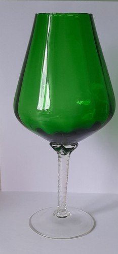 Tall green glass - green, 1960's
