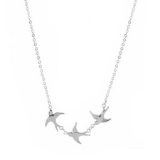 Women's Silver Swallow Bird