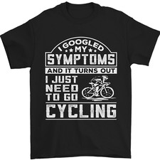 Cycling I Googled My Symptoms Cyclist Funny Mens T-Shirt 100% Cotton