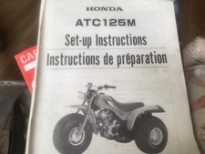 GENUINE HONDA ATC 125M TRIKE SET UP MANUAL 1985 ARTICLE.