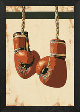 Vintage Boxing Gloves Framed