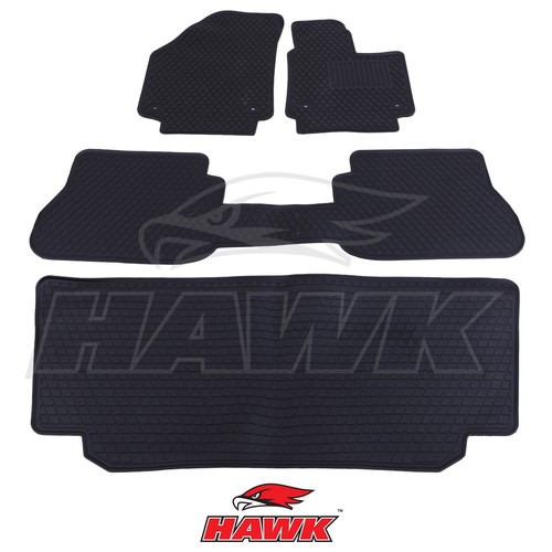 Black rubber floor - black,