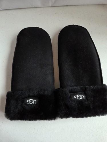 Ugg black suede - black, sheepskin