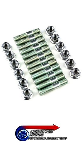Plated exhaust manifold stud - exhaust, &