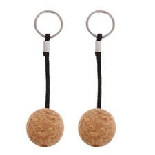 2 Pcs Cork Float Keyring