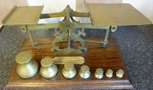 Antique set brass postal - antique,