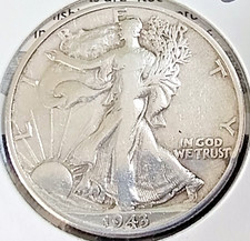 1943 walking liberty half - walking,
