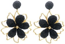 Bold Gold & Black Flower Boho
