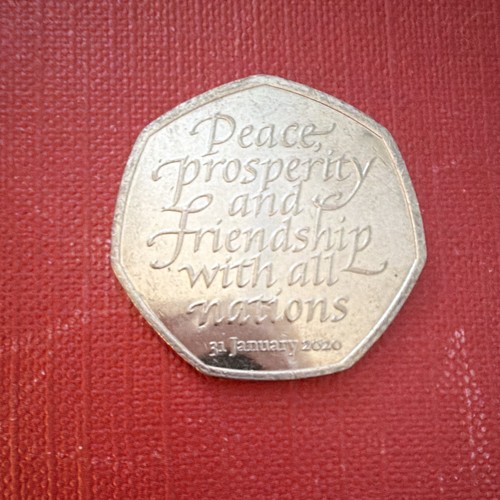 2020 50p coin peace - 2020, uk