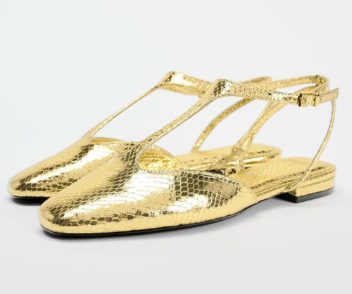 Nwt zara metallic gold - metallic,