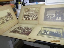 LOT X 5 LARGE CARD BACKED ORIGINAL 1900S PHOTOS [BARROW IN FURNESS AREA]