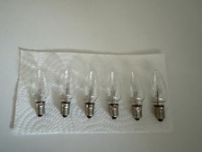 Vintage 20v 3W Clear Olive Lamps x6 NEW - Pifco Vesta Disney  Osram 12 Bulb Sets