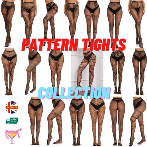 Pattern fishnet tights - pattern,