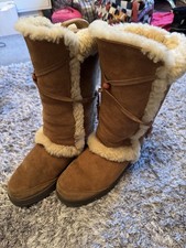 UGG Australia Chestnut Nightfall Tall Sheepskin Boots Size UK 7 Wide
