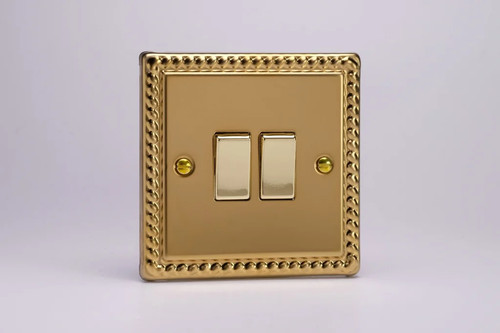 Switch brass double - double, light