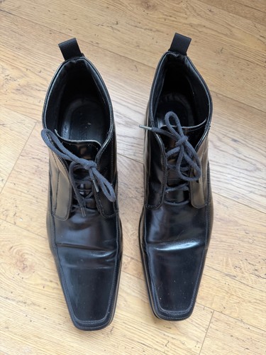 Pair mens black shoes - black, size