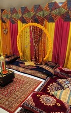 Mehndi Stage Wedding Backdrop