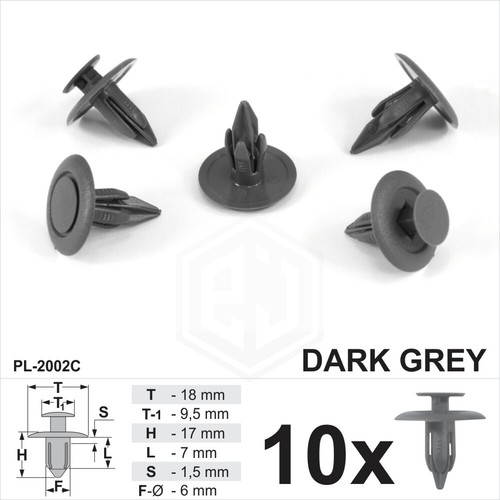 10x dark grey fits mazda - mazda, trim