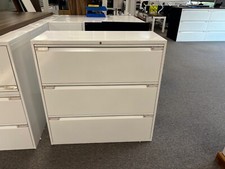 Side filing cabinet White Powdercoated Heavy Duty Storage - Collect from Chester