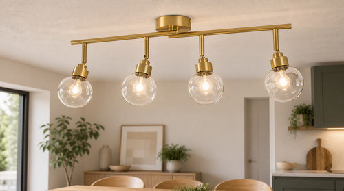 Light brass spotlight bar - light,