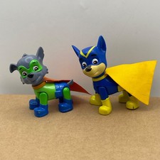 Spin Master Paw Patrol Super Pups Chase & Rocky Collectible Action Figures #1b