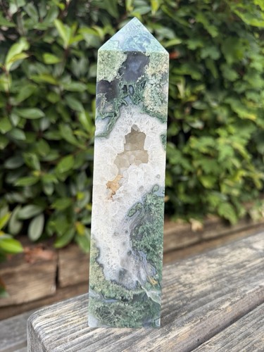 Super druzy moss agate tower - super,