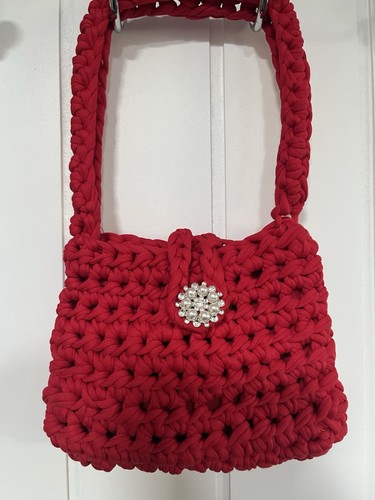 Crochet lined bag - lined, bag.