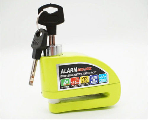 Yellow anti theft motorcycle - theft,