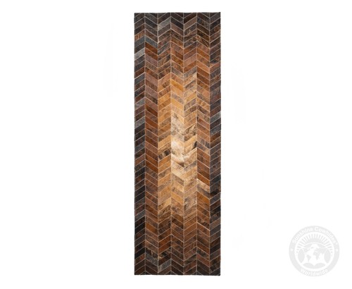 Cowhide patchwork rug runner - cowhide,