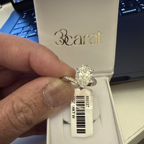 Kilmallie pear pave solitaire - kilmallie,
