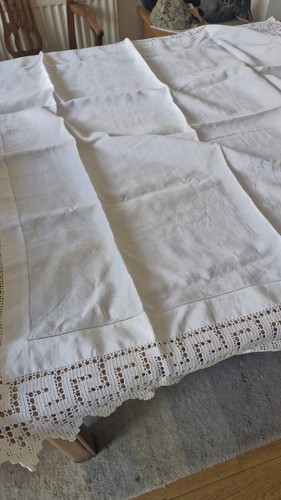 Square plain white cotton - white,