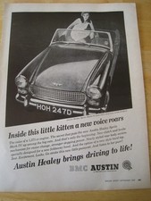 AUSTIN HEALEY SPRITE MARK IV LITTLE KITTEN 1967 ADVERT A4 FILE 55